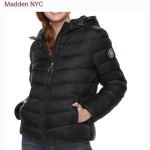Juniors Madden NYC Packable Puffer Jacket